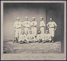 1869 Cincinnati Base Ball Club.  Click to enlarge.