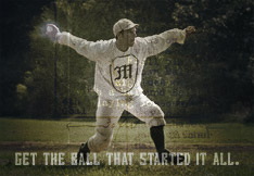 Vintage Baseball Ad: Get the ball that started it all! Click here.