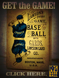 Lawson's Patent Game, Baseball With Cards. Click here!