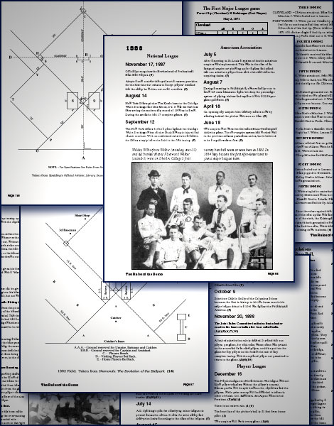 The Rules of the Game: A Compilation of the Rules of Baseball 1845-1900 (sample pages). Click image to close.