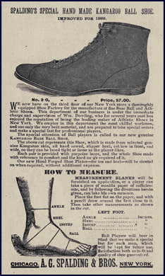 Base Ball Shoe. Click to enlarge.