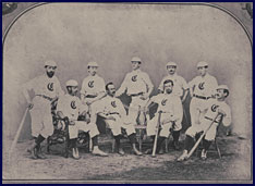 Cincinnati Red Stockings Team photo. Click to enlarge.