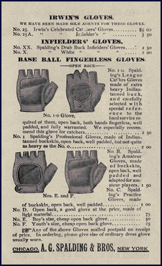 Fingerless baseball gloves. Click to enlarge.