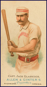 Baseball card featuring Jack Glasscock. Click to enlarge.
