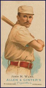 John M. Ward baseball card. Click to enlarge.