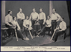 Lowell Baseball Nine, 1865. Click to enlarge.