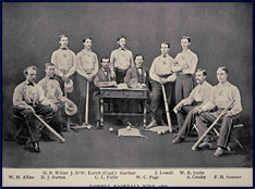 Lowell Baseball Nine, 1866. Click to enlarge.