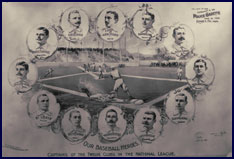 National League Team Captains circa 1895. Click to enlarge.