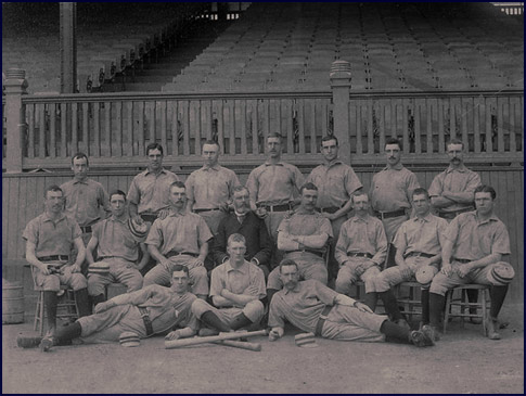 Philadelphia Phillies Base Ball Team circa 1887. Click to enlarge.