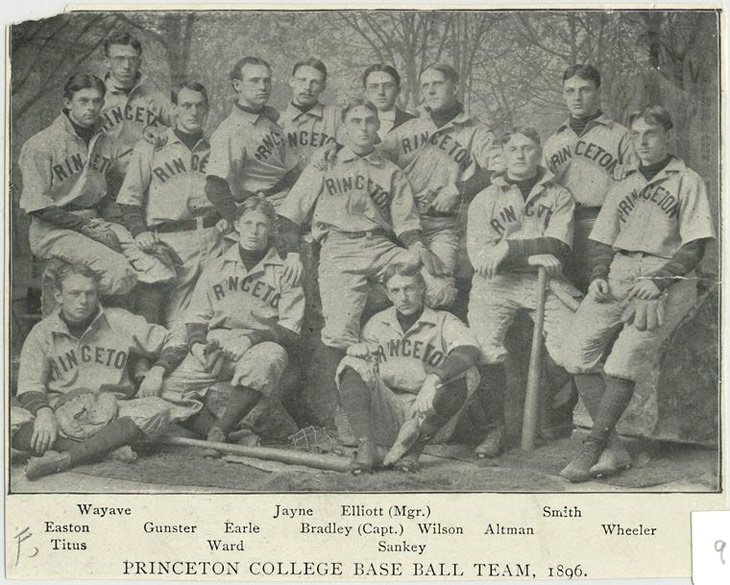Baseball history photo: Princeton College Base Ball Team, 1896. Click photo to return to previous page.