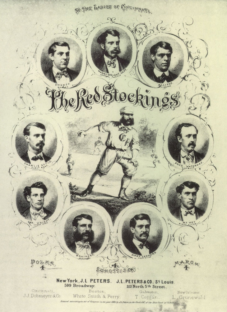 Baseball history photo: Cincinnati Red Stockings Polka Sheet Music.  Click photo to return to previous page.