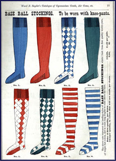 Snyder's Base Ball Stockings. Click to enlarge.