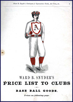 Snyder's Base Ball Uniforms. Click to enlarge.