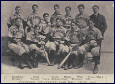 Stanford University Baseball Team, 1896. Click to enlarge.