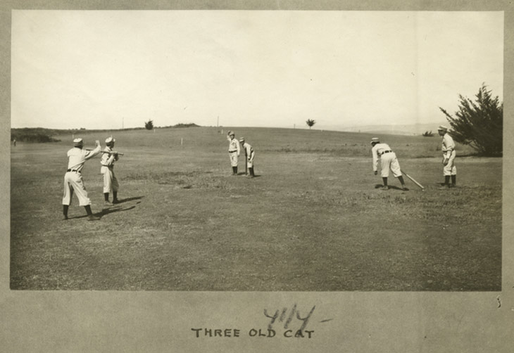 Baseball history photo: Three Old Cat. Click photo to return to previous page.