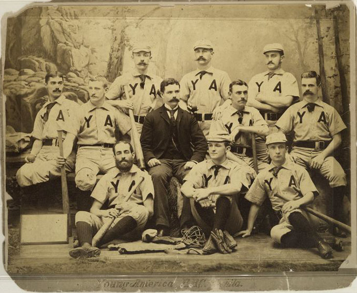 Baseball history photo: Young America Base Ball Club Team Photograph. Click photo to return to previous page.